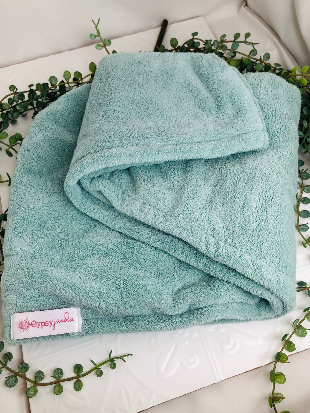 Microfiber Hair Wrap- Mint Green